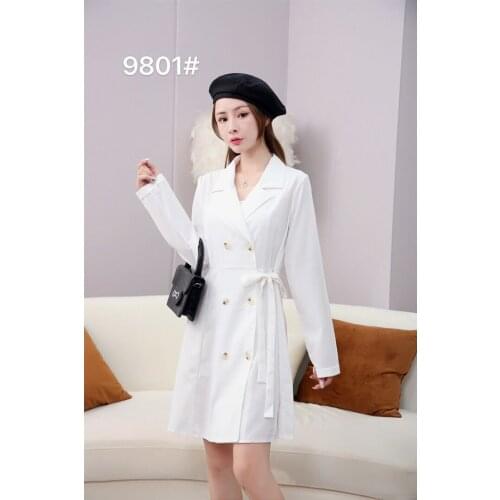 YOMING Ready Stock Women Elegant Solid Color Shirt Lapel Ladies Temperament Tops