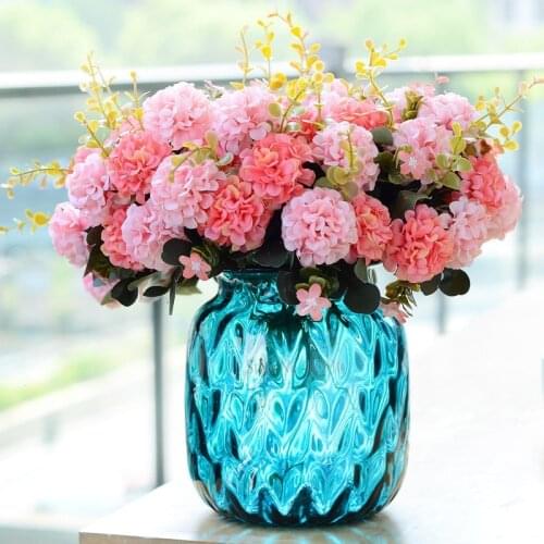 1 Bouquet 10 heads Wedding Artificial Hydrangea Flower Home Wedding Party Birthday Floral Decorative Bridal Bouquet Silk Flowers
