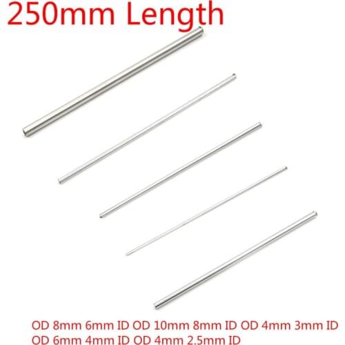1pc 250mm 304 Seamless Stainless Steel Capillary Tube OD 8mm 6mm ID OD 10mm 8mm ID OD 4mm 3mm ID OD 6mm 4mm ID OD 4mm 2.5mm ID