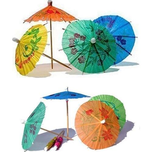 100PCS Cocktail Parasols Cocktail Umbrella Sticks Party Frilled Sandwich, Appetizer, Cocktail Picks Party Supplies
