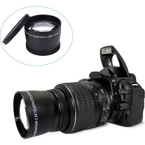 2.0X Professional Telephoto Lens +Cleaning Cloth for Canon Nikon Sony Pentax 58mm