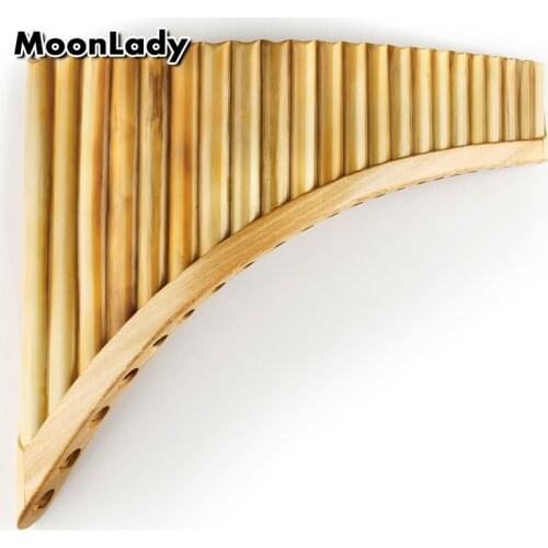 22 Pipes Pan flute Upscale Romanian Folk Instrument Natural Reed Pan Flute Panpipes G Key Handmade Woodwind Instrument in G Key