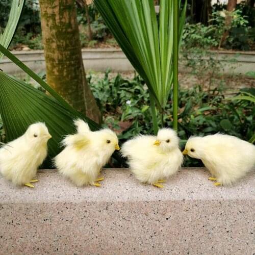 4pcs/set,Simulation Sound chicks,Artificial foam fluffy chicken for Wedding Birthday Party home decoration,children toy gifts