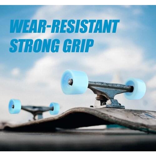 51mm x 70mm 4Pcs Skateboard Wheels PU Cruiser Longboard Replacement Skateboard Wheel Maintain Bearing PU Cover Protector Grip