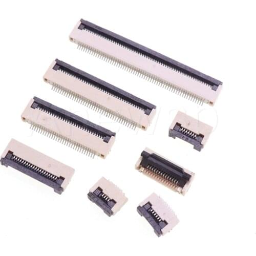 5 PCS FPC Connector Socket，FFC 0.5MM，Clamshell，Bottom Contact Type,4P/5P/6P/8P/10P12P/14P/16P/18P/20P/22P/24P/26P/30P-60P