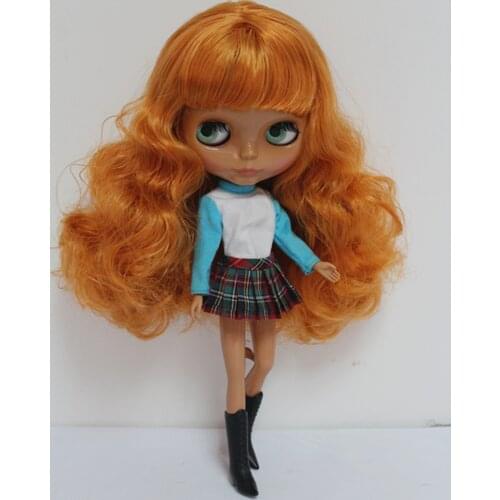 Free Shipping big discount RBL-102DIY Nude Blyth doll birthday gift for girl 4colour big eyes dolls with beautiful Hair cute toy