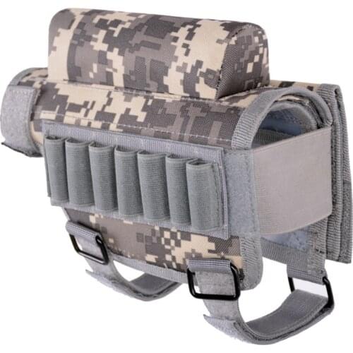Hunting Shot Gun Bullets Holder Outdoor Shooting Rifle Gun Ammo Pouches Bag Tactical Cheek Rest To Fit Bullets Buttstock Bag