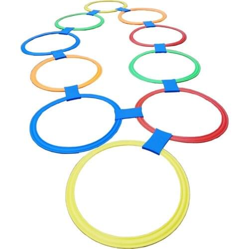 Outdoor Kids Funny Physical Training Sport Toys Lattice Jump Ring Set Game with Hoops Connectors for Park Play Boys Girls