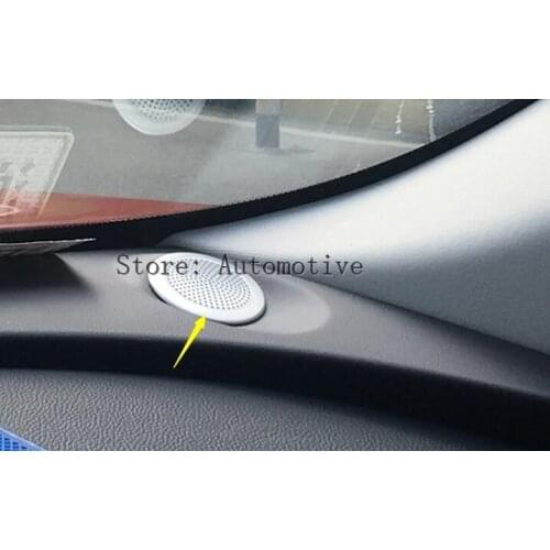 For Land Rover Defender 110 For Jaguar XE/XF Car-Styling Dashboard Circular Speaker Cover Trim Stickers Alloy Accessory