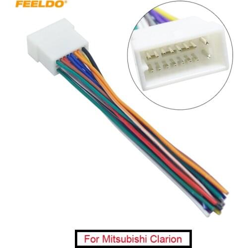 FEELDO 10Pcs Car 16pin Wire Harness Plug Cable Female Connector For MITSUBISHI/GALANT Clarion Car Radio Stereo #FD1670