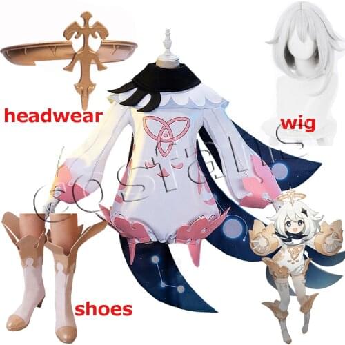 Genshin Impact Paimon Cosplay Costumes Cute Paimon Jumpsuit Cosplay Genshin Impact Costume Bodysuit Uniforms Women for Halloween