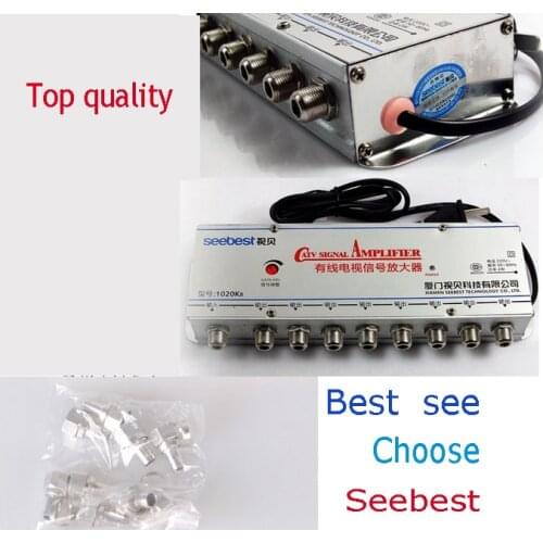Hot sale 1 in 8 out best See CATV Cable TV Video Signal Amplifier AMP Booster Splitter Broadcast Equipments , tv divider