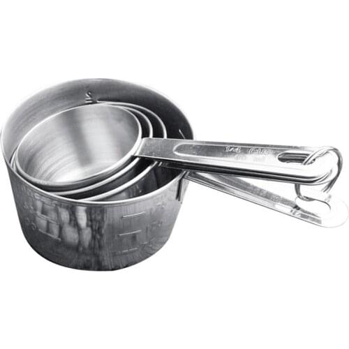 Hot Sale 60% 4Pcs Stainless Steel Measuring Cup Spoon Seasoning Scoop Kitchen Cooking Tools Kitchen Accessories