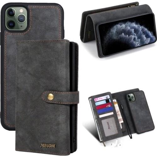Money Pocket Wallet Leather Mobile Phone Accessories For iPhone 11 Pro Max Case