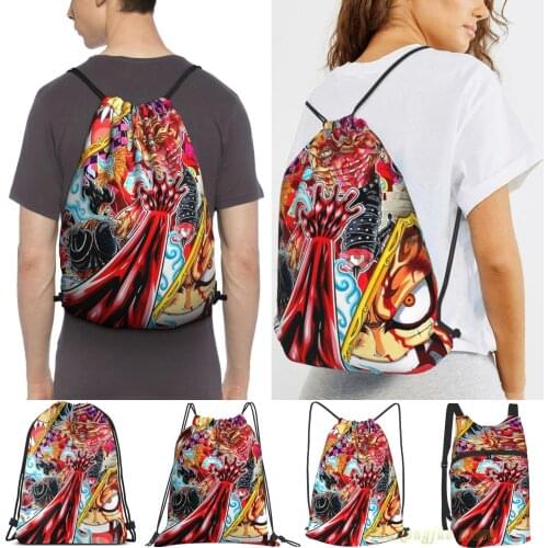 Luffy Vs Katakuri One Piece Men Outdoor Travel Gym Bag Waterproof Drawstring Backpack Women Fitness Swimming Bag