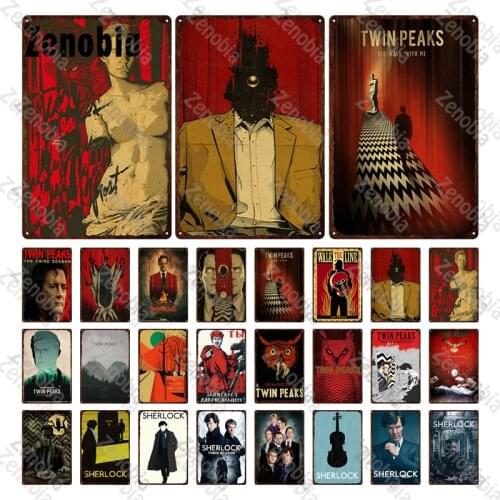 Metal Movie Sign Classic Sherlock Third Season Metal Poster Tin Sign Plaque Vintage Plaque for Bar Pub Club Man Cave Wall Decor