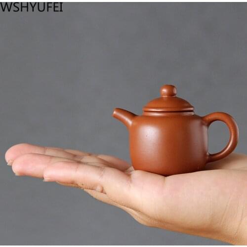 Mini teapot teapot antique Shishi stone scoop pot pocket small capacity home gift teapot tea pet tea play ornaments