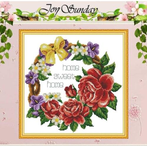 Sweet Home flower painting counted 11CT 14CT Cross Stitch Sets DIY Chinese Cross-stitch Kits Embroidery Needlework home decor