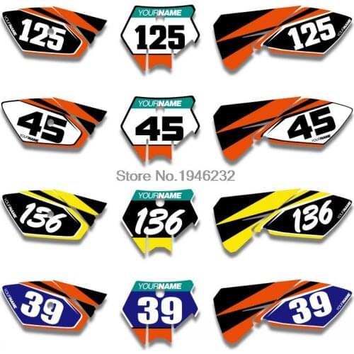 NICECNC Custom Number Plate Background Graphics Sticker & Decal For KTM SX 85 2003 2004 2005