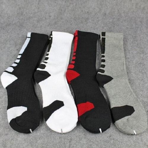 4 Pairs New Men Elite Basketball Socks Men Outdoor Sports Cycling Socks Thicker Towel Bottom Male Compression Socks Mens Socks