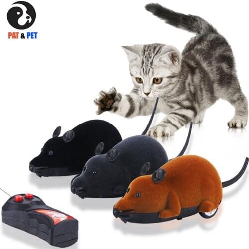 New Cat Toy Wireless Remote Control Mouse Electronic RC Rat Mice Toy For Pet Cat Dog Toy
