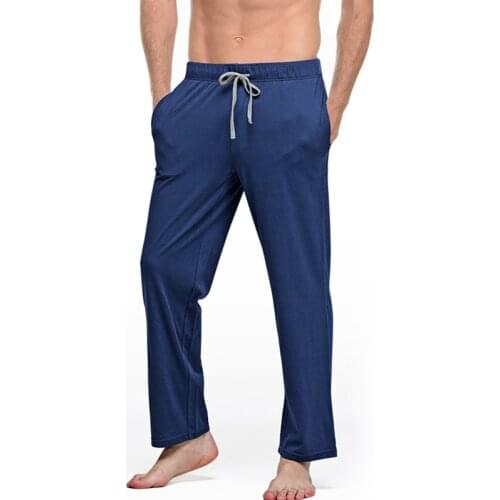 Pajamas men lounge wear home clothes sleepwear underwear loose home pants mens trousers thermal lounge homme pyjamas nightgown