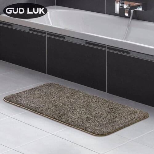 Anti-slid Bathroom Mats TPR non-slip mat Mixed color regenerated cotton tufted Mats Solid bathroom strong water absorpt 50X80CM