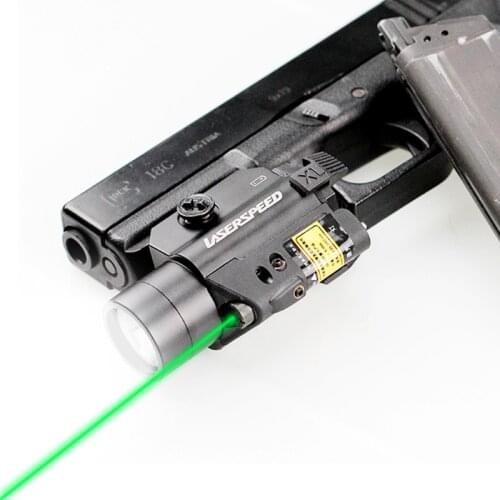Drop Shipping Universal Laserspeed Aluminum Red /Green Laser Sight + Weapon Flashlight Combo