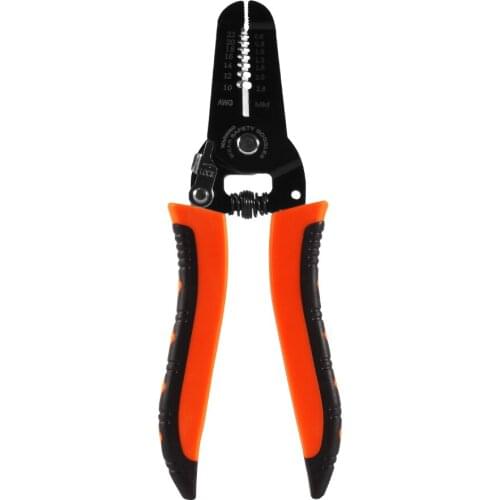Manual Wire Stripper PVC Handle Non-slip Multifunctional Useful Cable Wire Stripper Crimping Plier Manganese Alloy Hand Tool