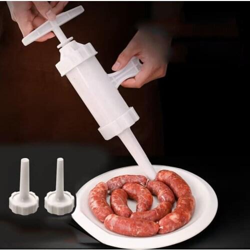 Manual Sausage Meat Fillers Machine for Sausage Meat Stuffer Filler Hand Operated Sausage Machines Food Maker Funnel Nozzle Set
