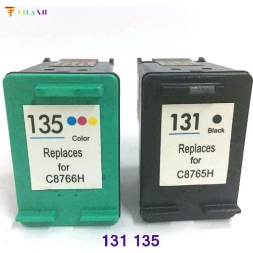 Vilaxh compatible ink cartridge replacement for hp 131 135 460 5743 5940 6940 Photosmart 2573 2613 8753 PSC 1600 1613 2350 2355