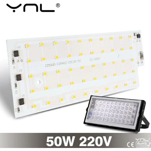 Led Lamp 50W Smart IC Floodlight SMD 2835 Chip 220V Outdoor Long Service Time DIY LED Bulb Lamp Flood Light Spotlight Lighting