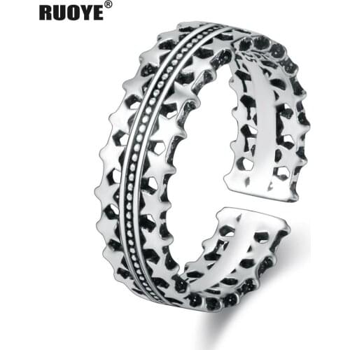 Vintage 925 Sterling Silver Open Ring Star Ring For Women Silver Fashion Jewelry New