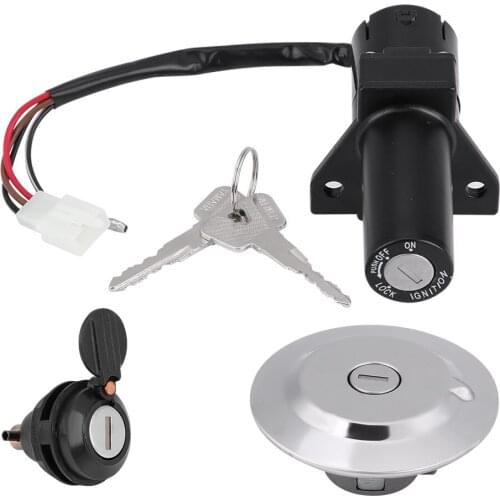 Motorcycle Scooter Ignition Switch Lock Fuel Gas Cap Lock Key Set For Yamaha YBR125 2002-2013 Made Of High Quality Material