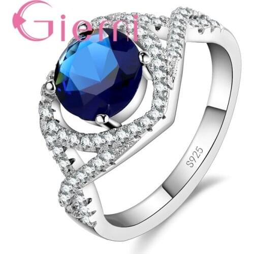 New Created Geometric Finger Jewelry Women High Quality 925 Sterling Silver Rings for Wedding Fashion Hollow Bague