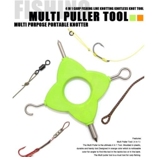 1pc Multi Puller Tool 4 In1 Accessories Carp Fishing For Rig Making Green