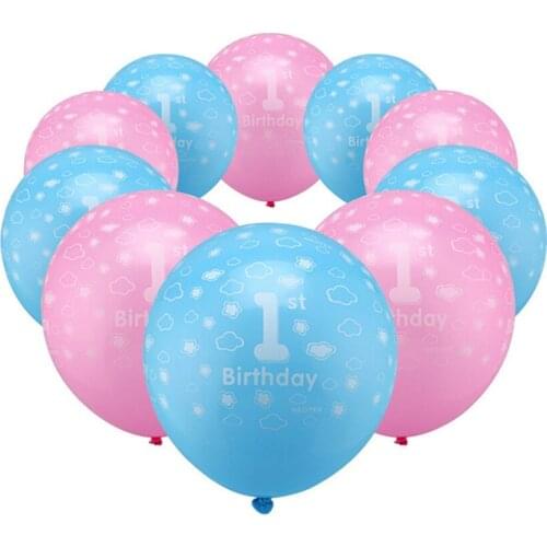 100Pcs/lot DIY 1st Happy Birthday Party Decoration Latex Balloons Its A Boy or Its A Girl Baby Shower Decor Child Gift Toys