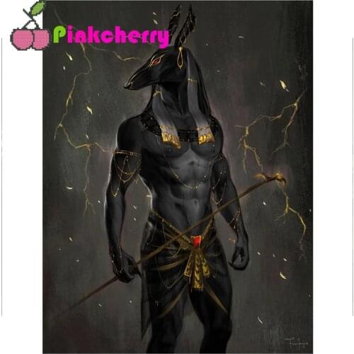2021 New diamond painting Egypt Anubis diamant painting cross stitch mosaic embroidery diamond Egyptian Symbols God,Wall art k53