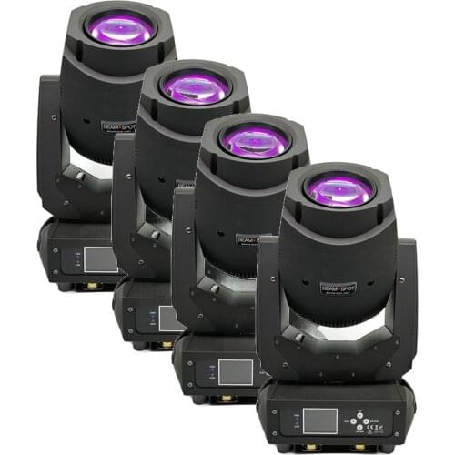 4pcs Factory 200W Gobo LED Moving Head Beam Spot Lights 2 Gobo Wheel 15 Degree Zoom Angle For Professional Stage Lighting Shows