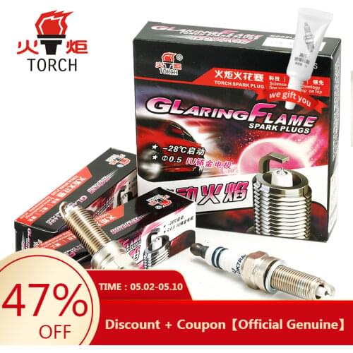 4packs/6packs China original TORCH spark plugs YR7MP33/SILZKR6B10E/IXUH22/RER11WMPB3/LDK7RAIU