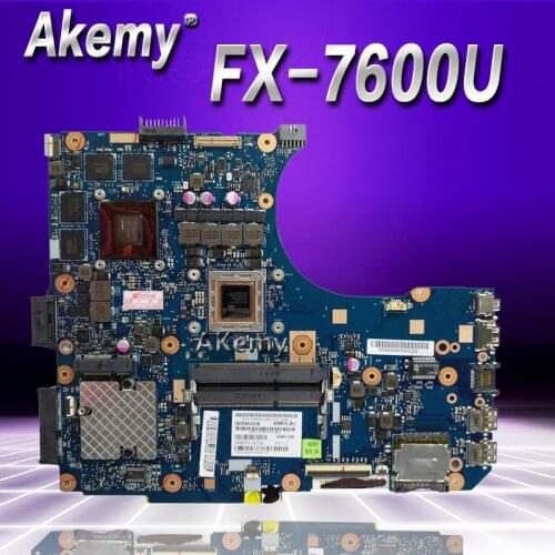 Akemy N551ZU FX-7600 CPU Motherboard REV 2.0 For Asus N551Z N551ZU Laptop motherboard Mainboard N551ZU Motherboard 100%Tested