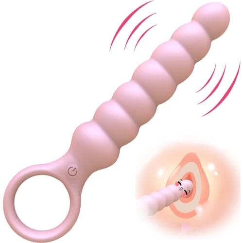 Anal Vibrator Unisex Butt Plug Silicone Anal Beads Prostate Massager Erotic