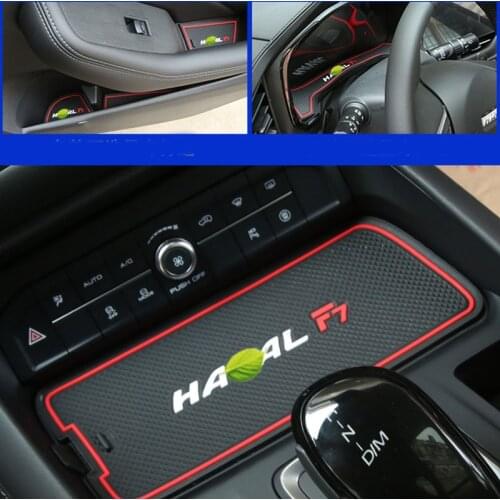 Car Accessories 3D Rubber Mat Non-slip Mat Interior Cup Pad Door Groove Mat For Haval F7 2019 2020
