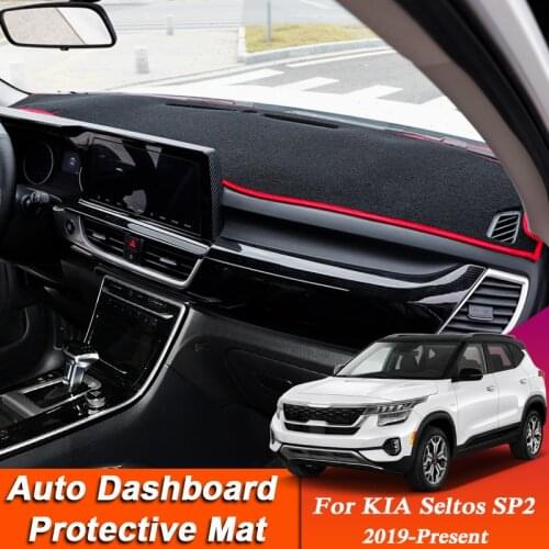 Car Styling For KIA Seltos SP2 2019-Present LHD&RHD Dashboard Mat Protective Interior Anti-Pad Shade Cushion Auto Accessory