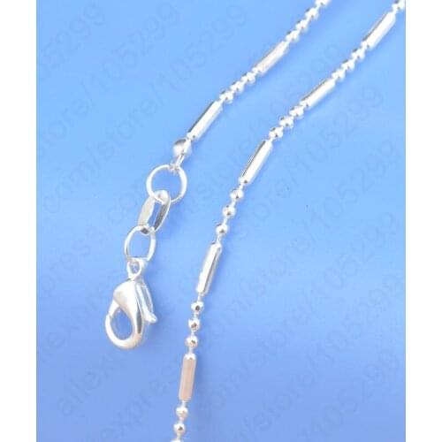 1PC Genuine 925 Sterling Silver Jewelry Necklace Chains With Lobster Clasps For Pendant Gift New Fashion 16-18-20-24 Inches