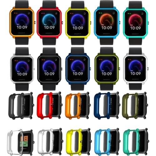 TPU Soft Full Edge Protector Smartwatch Case Shell Frame For Amazfit BIP S/Lite/U/Pro GTS 2 Mini Watch Protective Bumper Cover
