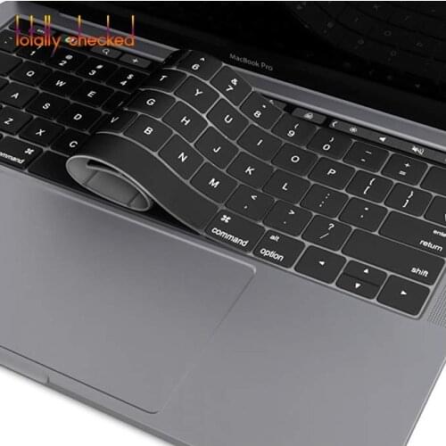 Keyboard Cover for NEW MacBook Pro with Touch Bar 13" or 15" (A2159 A1989 A1990 A1706 A1707) 2019 2018 2017 2016 Silicone Skin