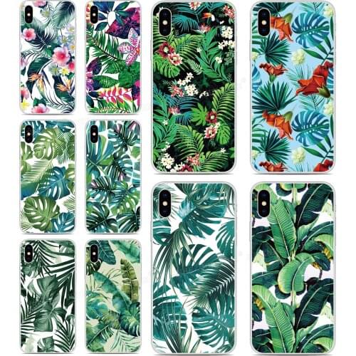 Tropical Leaf Cover For OPPO F17 A73 A32 A53 2020 Realme 7 C11 C12 C15 X7 Q2 Narzo 20 Pro C17 7i V3 V5 Reno4 Lite F Z Ace 2 Case