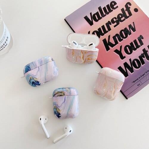 Marble Pattern Earpods Cover for Apple Airpods Pro 1/2 Hard PC Earphone Protective Cases Funda for Air Pods Airpod Pro 2 1 Coque