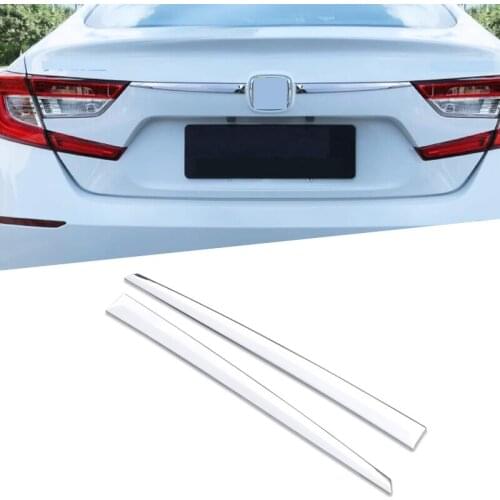 For Honda Accord 10th 2018 2019 ABS Rear Trunk Lid Boot Back Door Cover Trim Decor Strips Chrome Mouldings